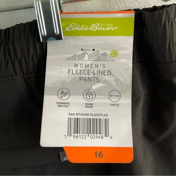 Eddie Bauer Cargo Jogger Fleece Lined Pants size 16 NWT (I1) - Picture 5 of 12